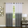 Kate Aurora Tropical Living Semi Matte Sheer Ombre Chic Grommet Top Window Curtains