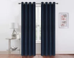 Kate Aurora 2 Pack Hotel Embossed Textured Light Filtering Grommet Top Window Curtain Panels -Kate Aurora GUEST 05428f1e d12f 4969 b1a9 24affe78b989