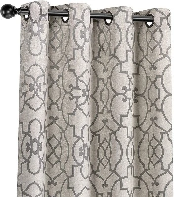 Kate Aurora 2 Pack Reversible Geometric Room Darkening Grommet Curtains 7 Kate Aurora 2 Pack Reversible Geometric Room Darkening Grommet Curtains - Image 7