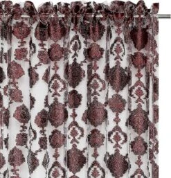 Moroccan Accents By Kate Aurora 1 Piece Rod Pocket Clipped Elegant Sheer Curtain Panel