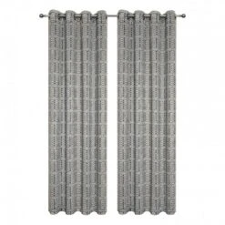 Kate Aurora 2 Piece Multi Color Modern Contempo Abstract Chenille Light Filtering Grommet Top Curtains -Kate Aurora GUEST 100bf313 f5b9 4328 a26f 5a89e5b01cb8