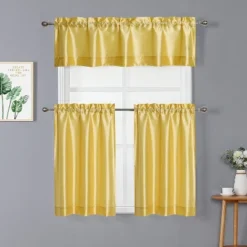 Kate Aurora Parisian Living Complete 3 Piece Lightweight Sheer Cafe Kitchen Curtain Tier & Valance Set -Kate Aurora GUEST 1011b73b 14d9 4616 b12f a452a9ebf015