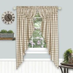 Kate Aurora Farmhouse Plaid Gingham Check Swag Valance Curtain Panel Pair -Kate Aurora GUEST 10cfdeeb 08d0 4e7f 97f9 29b401f7c7d8