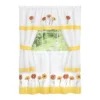Kate Aurora Montauk Accents Embroidered Sunflowers & Daisies Complete 5 Piece Cottage Kitchen Curtain Tier & Valance Set