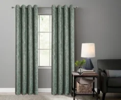 Kate Aurora 2 Piece Contemporary Chic Metallic Abstract Circles Light Filtering Grommet Top Curtains -Kate Aurora GUEST 11cf4e91 b9f1 4ce6 a15f 13e723f2a45c