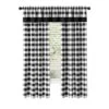 Kate Aurora Modern Country Farmhouse 3 Piece Buffalo Check Plaid Window Curtains & Valance Set