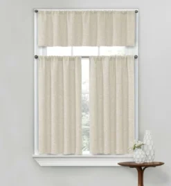 Kate Aurora Complete Textured 3 Piece Cafe Kitchen Curtain Tier & Valance Set -Kate Aurora GUEST 19cfefe4 1f85 4761 9cf7 a6c7db11c397