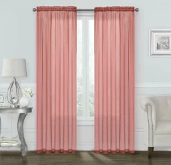 Kate Aurora Basic 2 Pack Sheer Voile Home Window Curtains -Kate Aurora GUEST 1d032ad9 7c56 4741 9e53 833f3ceda2d8