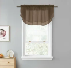 Kate Aurora Living Double Layered Sheer Rod Pocket Ascot Window Valances -Kate Aurora GUEST 20e72d80 50c3 4a6d 8a98 410e7d02844e