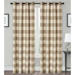 Kate Aurora Country Farmhouse Living Classic Buffalo Plaid Checkered Single Grommet Top Window Curtain Panel -Kate Aurora GUEST 21701fb6 06dc 446b 922b 6cbc82d7c818