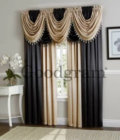 Kate Aurora Lux Living Complete 9 Piece Semi Sheer Rod Pocket Window Curtain & Valance Set -Kate Aurora GUEST 23f2c2b9 5145 42ed a9b4 06d277626b4a