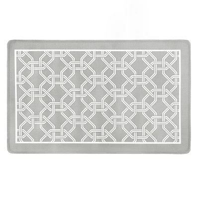 Kate Aurora Versailles Modern Geometric Chain Link Memory Foam Anti Fatigue & Skid Resistant Kitchen Mat - 18" X 30" 5 Kate Aurora Versailles Modern Geometric Chain Link Memory Foam Anti Fatigue & Skid Resistant Kitchen Mat - 18" X 30" - Image 5