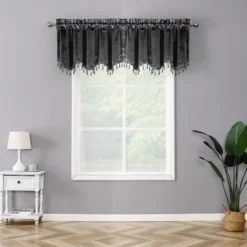 Kate Aurora Royal Living 2 Pack Beaded Tassel Trimmed Rod Pocket Velvet Window Valances -Kate Aurora GUEST 25b388aa 1b22 43a7 b961 98645b623bac