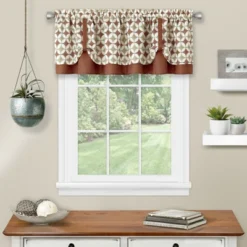 Kate Aurora Modern Geometric Button Tuck Layered Rod Pocket Window Valance -Kate Aurora GUEST 27ac7b88 37c0 441c a37b 5819733e96b8 1