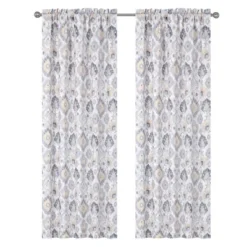Kate Aurora Contemporary Influencer 2 Piece Water Color Damask Medallion Rod Pocket Window Curtain Panels -Kate Aurora GUEST 29473045 3e39 4298 8c83 ce2874ddb26f