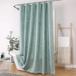 Kate Aurora Serena Elegant Jacquard Woven Fabric Shower Curtain - Standard Size -Kate Aurora GUEST 2963cad2 3dbd 49a4 b83d b81c34359616