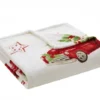 Kate Aurora Holiday Red Pickup Trucks, Candy Canes & Christmas Trees Accent Throw Blanket - 50 In. W X 60 In. L