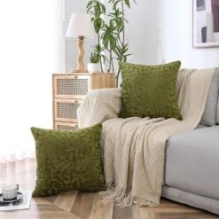 Kate Aurora Red Hook Cut Leaf Embossed Chenille Ultra Plush & Fluffy 18"x 18" Filled Accent Throw Pillow With Removable Zipper Shell/Cover -Kate Aurora GUEST 2b0f3bd0 dab8 4aff 8b37 e2d2609d602a