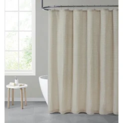 Hotel Collection Premium Waffle Weave Mold & Mildew Resistant Fabric Shower Curtain By Kate Aurora -Kate Aurora GUEST 2b1d44be 2e06 4617 8283 b72b229904bf
