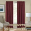 Kate Aurora 2 Pack Shabby Linen Farmhouse Sheer Flax Window Curtains