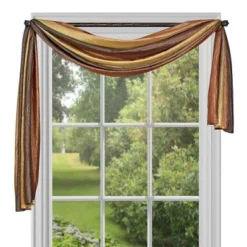 Kate Aurora Royal Ombre Crushed Semi Sheer Single Window Scarf Treatment -Kate Aurora GUEST 2d661923 3499 4eeb 8702 a147823a8cfa