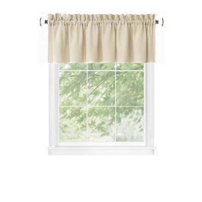 Kate Aurora Coastal Hamptons Living Textured Rod Pocket Window Valance 1 Kate Aurora Coastal Hamptons Living Textured Rod Pocket Window Valance