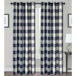 Kate Aurora Country Farmhouse Living Classic Buffalo Plaid Checkered Single Grommet Top Window Curtain Panel -Kate Aurora GUEST 2fbe06b2 236a 41f8 86ea 3b0d3fe86af9