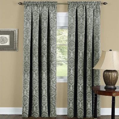 Kate Aurora Royal Living 2 Piece Rod Pocket Damask Design Light Filtering Curtain Panels 2 Kate Aurora Royal Living 2 Piece Rod Pocket Damask Design Light Filtering Curtain Panels - Image 2