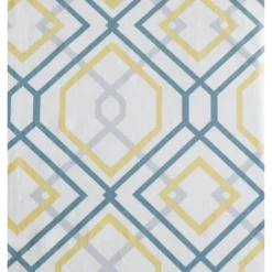 Kate Aurora Coordinating 4 Piece Geometric & Solid Grommet Top Window Curtain Set -Kate Aurora GUEST 39c76715 0223 46a7 b84b 483c16305827