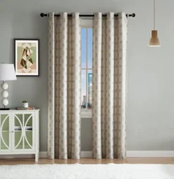 Kate Aurora Contemporary Living 2 Pack Semi Sheer Geometric Grommet Top Curtain Panels -Kate Aurora GUEST 3ad709ca 644c 4103 a3f8 047c7c0ac846