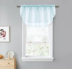 Kate Aurora Living Double Layered Sheer Rod Pocket Ascot Window Valances -Kate Aurora GUEST 3b9a6bb4 eca9 43ce 9229 af571a614611