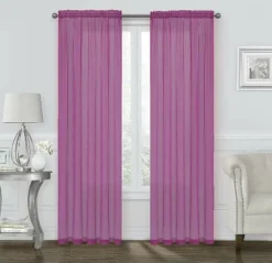 Kate Aurora Basic 2 Pack Sheer Voile Home Window Curtains -Kate Aurora GUEST 3c976bfc 7306 4dc7 bf48 78de9f1d6608