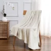 Kate Aurora Ultra Soft & Plush Cable Geometric Designed Embossed Fleece Accent Throw Blanket