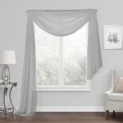 Kate Aurora Elegant Sheer Voile Window Scarf Valance -Kate Aurora GUEST 4057b424 6573 4e46 8c42 fb24b7d4e3ca