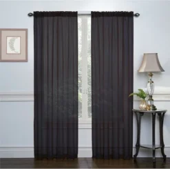 Kate Aurora Basic 2 Pack Sheer Voile Home Window Curtains -Kate Aurora GUEST 40f33598 7dce 4ec0 bdde 2bbc69581c99