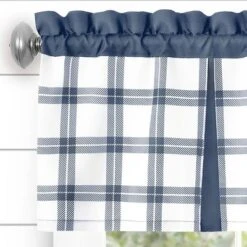 Kate Aurora Windowpane Plaid Country Farmhouse Kitchen Curtain Tier & Valance -Kate Aurora GUEST 4158380d 7f77 471b 98e2 432c2e59d53a