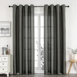 Kate Aurora Home Living 2 Piece Lightweight Basic Sheer Grommet Top Curtain Panels -Kate Aurora GUEST 42a396bf b737 4f6b 8a8b 70bb42db670d
