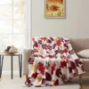 Kate Aurora Ultra Soft & Plush Fall Autumn Leaves Hypoallergenic Fleece Throw Blanket Cover -