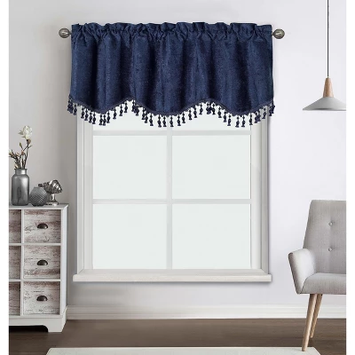 Kate Aurora Rod Pocket Luxurious Chenille Oversized Window Valance With A Beaded Tasseled Trim 5 Kate Aurora Rod Pocket Luxurious Chenille Oversized Window Valance With A Beaded Tasseled Trim - Image 5