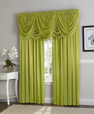 Kate Aurora Ultra Lux Faux Silk Regency Crinkle Rod Pocket Semi Sheer Single Curtain Panel 12 Kate Aurora Ultra Lux Faux Silk Regency Crinkle Rod Pocket Semi Sheer Single Curtain Panel - Image 12