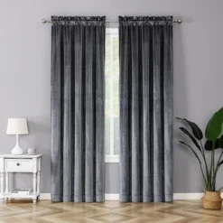 Kate Aurora Royal Living 2 Pack Rod Pocket Light Filtering Velvet Window Curtain Panels -Kate Aurora GUEST 46571fa0 67a3 49ac a9b7 e7540aed9739