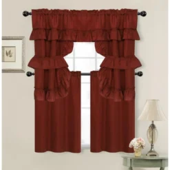 Kate Aurora Country Farmhouse Living Solid Colored Cafe Kitchen Curtain Tier & Swag Valance Set 13 Kate Aurora Country Farmhouse Living Solid Colored Cafe Kitchen Curtain Tier & Swag Valance Set -Kate Aurora GUEST 47eaed1f c660 4b2a ac97 ab26db337304