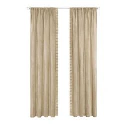Kate Aurora Lux Living 2 Pack Chenille Rod Pocket Window Curtain Panels