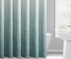 Kate Aurora Spa Essential Aqua Crushed Ombre Fabric Shower Curtain - 72 In. W X 72 In. L -Kate Aurora GUEST 48e18ca4 a222 4242 a28c d32895f5d7f9