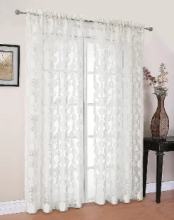 Moroccan Accents By Kate Aurora 1 Piece Rod Pocket Clipped Elegant Sheer Curtain Panel -Kate Aurora GUEST 490eb913 65b1 497a 8bee 104c7afbb9a2