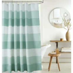 Kate Aurora Spa Accents Striped Waffle Fabric Shower Curtains -Kate Aurora GUEST 4b740527 aa08 40b5 8916 d6fedb9c437d