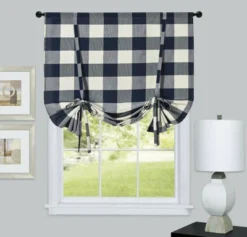 Kate Aurora Country Farmhouse Buffalo Plaid Gingham Single Tie Up Window Curtain Shades -Kate Aurora GUEST 4d02cd87 6878 4821 88a5 564095c1862a