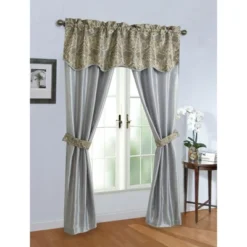 Kate Aurora Complete 5 Pc. Sheer Window In A Bag Curtain & Valance Set -Kate Aurora GUEST 4e316299 bacd 4ac5 aadd 9f7637e03ccf