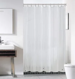 Kate Aurora Hotel Collection Heavy Duty Odor Free Mold & Mildew Resistant Tub Length PEVA Vinyl Shower Liner - 72 In. W X 78 In. L -Kate Aurora GUEST 50a0d1a4 21bc 4e77 bda2 3d72b01edf23