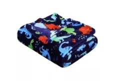 Kate Aurora Ultra Soft & Plush Oversized Dinosaurs Hypoallergenic Throw Fleece Blanket - 50 In, W X 60 In. L